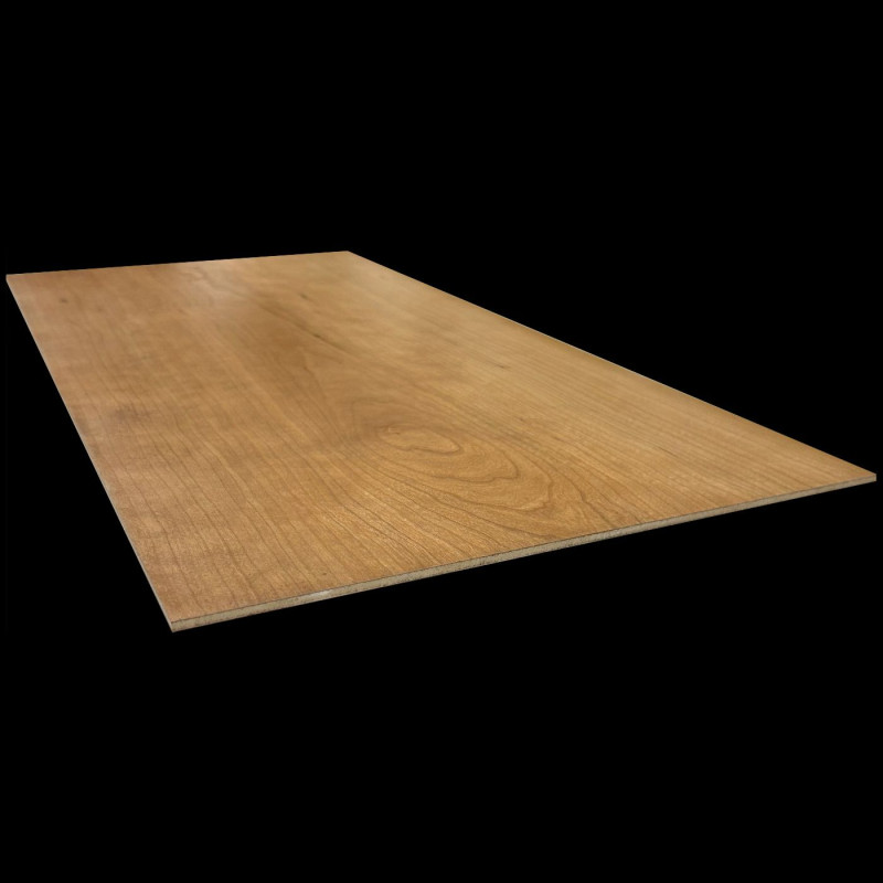 Panneau MDF 3 Plaqué Merisier Verni