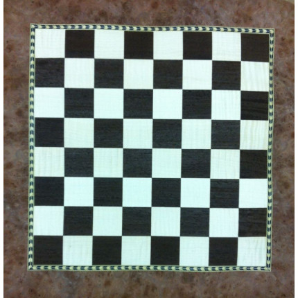 Marqueterie Echiquier Wengué Sycomore ondé 37 x 37cm-Placages et Filets GAUTHEY