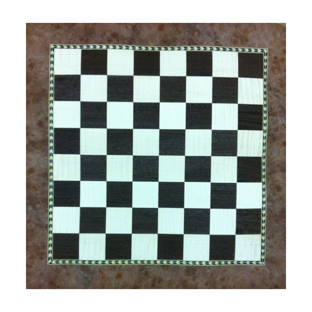 Marqueterie Echiquier Wengué Sycomore ondé 37 x 37cm-Placages et Filets GAUTHEY