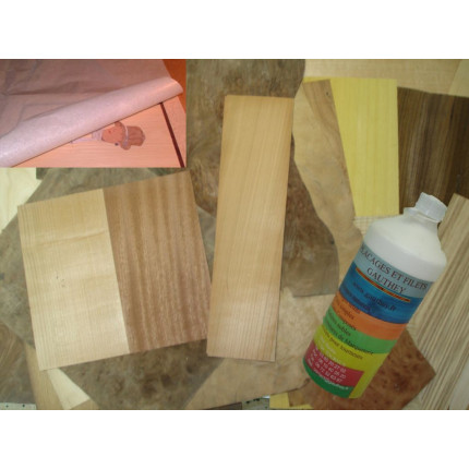 Lot de placage + colle +...