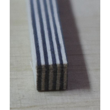 Baguette Noire et Blanc de 6 x 6 mm